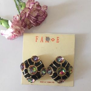 Large Stud Clip on Earrings